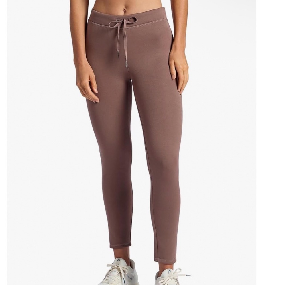 New HEAD Rally Fur Fleece L Legging Deep Taupe Tight Fit Mid Rise Size L
